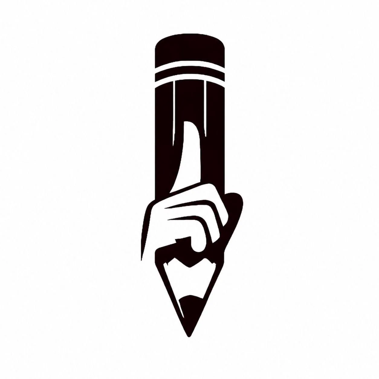 Silent Pencil Caricature logo — client of Drago Digital, a digital marketing company in Erode